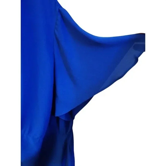 NWT Women's Torrid Blue Georgette Twist Front Babydoll Dress Size 4 - Picture 4 of 5